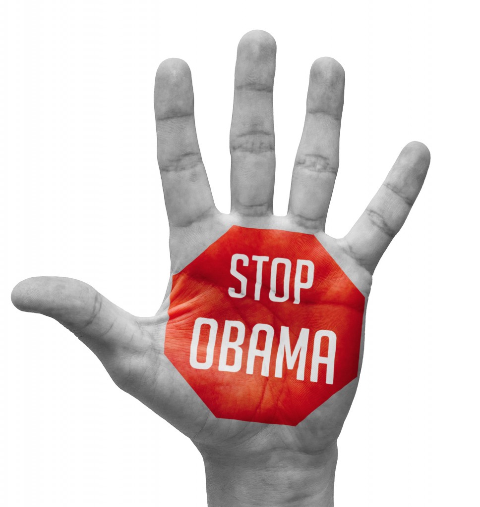 Stop Obama Sign Painted